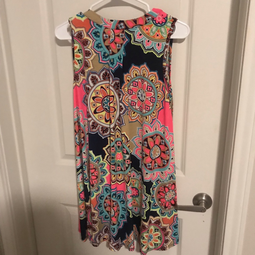 Rainbow floral hippie dress